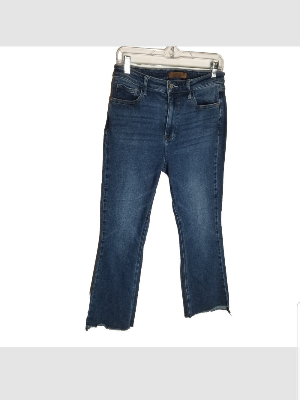 Judy Blue Jeans Kick Flare Women's 9/29 Raw Hem Blue Denim JB88982 DK 29x25